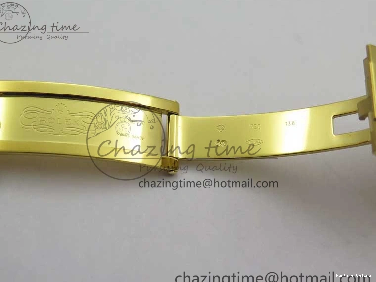 0412 Daytona 116518 Noob 1:1 Best Edition YG Plated 904L SS Case Goid Diamonds Dial on Black Rubber Strap SA4130 V4 (Free Extra Strap) Versatile 2587